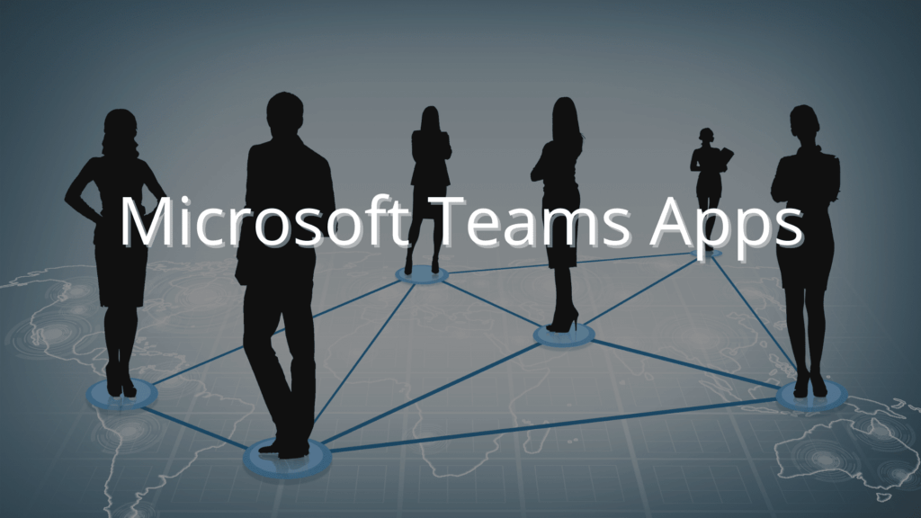 silhouetten von menschen als symbol für vernetzung mit microsoft teams