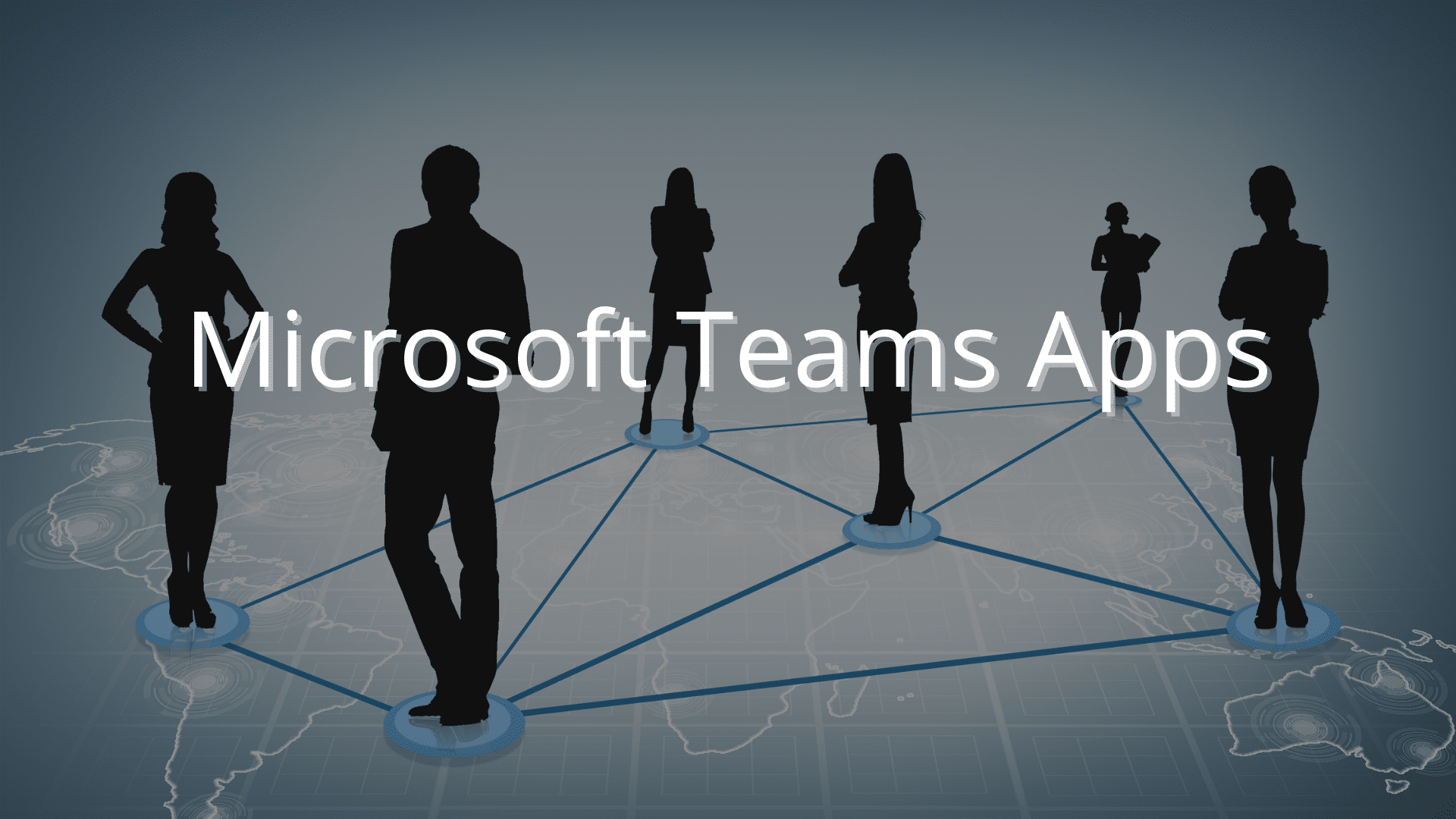 silhouetten von menschen als symbol für vernetzung mit microsoft teams