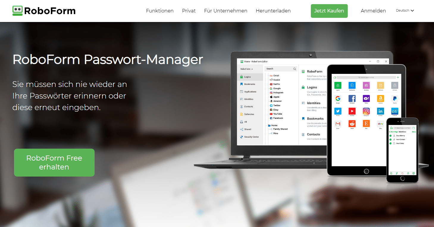 RoboForm, einer der besten Passwort-Manager.